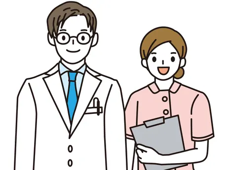 歯科医師と歯科衛生士のイラスト